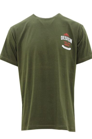 Men's Green Plus Size Short Sleeve Lycra Slim Fit Men's T-Shirt - photo 1