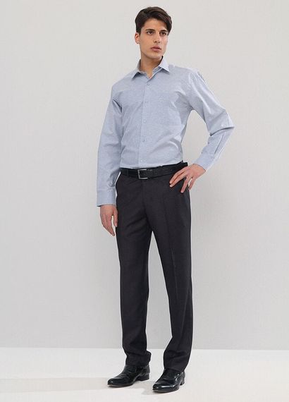 Men's Smoked Polyviscon Fabric Trousers - photo 1