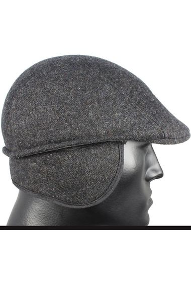 Men's Cap Cashmere Wool Smoked Winter Ear Hat - photo 4