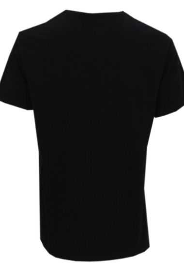 Men's Black Plus Size Short Sleeve Lycra Slim Fit Men's T-Shirt - photo 3