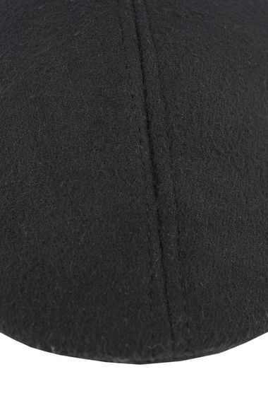 Men's Cap Cashmere Wool Black Winter Ear Hat - photo 4