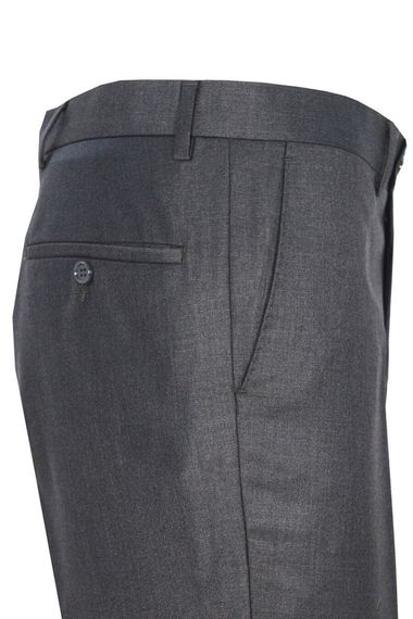 Men's Dark Smoked Polyviscon Fabric Trousers - photo 1