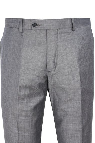 Varetta Men's Dark Gray Classic Cut Polyviscon Fabric Trousers - photo 1