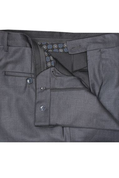 Men's Dark Smoked Polyviscon Fabric Trousers - photo 3