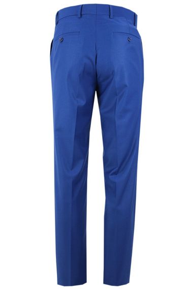 Men's Light Blue Polyviscon Fabric Trousers - photo 4