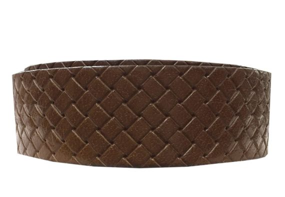 Varetta Men's Tan Cross Pattern Leather Belt - photo 3