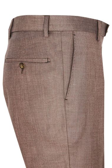 Men's Cinnamon Color Polyviscon Fabric Trousers - photo 2