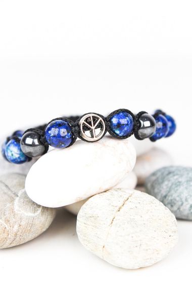 Men's Bracelet Blue Steel Set