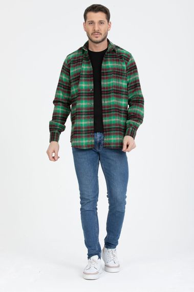 قميص Varetta الرجالي الأخضر Lumberjack Checkered Winter Lumberjack - صورة 4