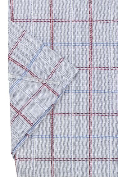 Varetta Men's Blue Large Size Checkered Short Sleeved Summer Shirt - photo 2