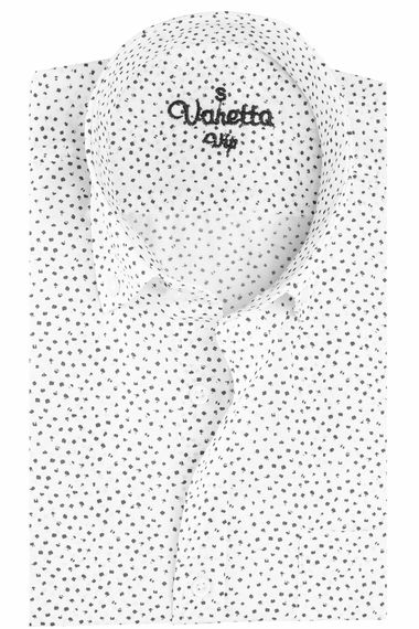 Varetta Men's White Gray Pocket Printed Short Sleeve Shirt - photo 3