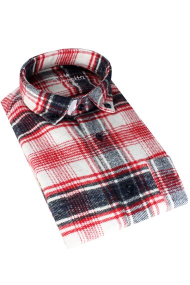 Varetta Men's Red Thick Winter Pocketed Lumberjack Shirt - photo 1