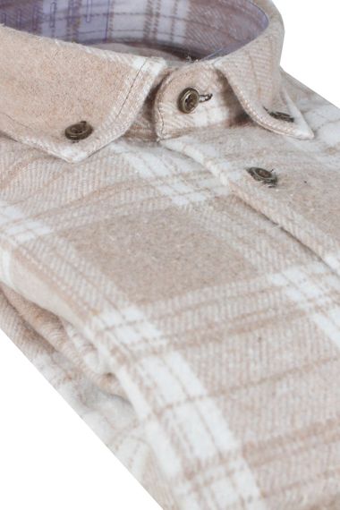 Varetta Men's Beige Thick Winter Pocketed Lumberjack Shirt - photo 3