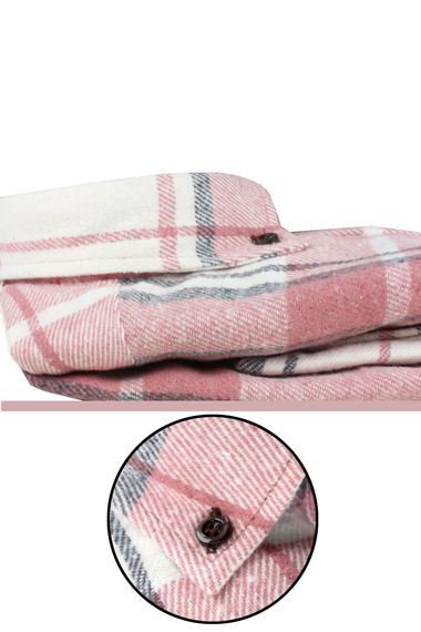 Varetta Men's Pink Thick Winter Pocketed Lumberjack Shirt - photo 2