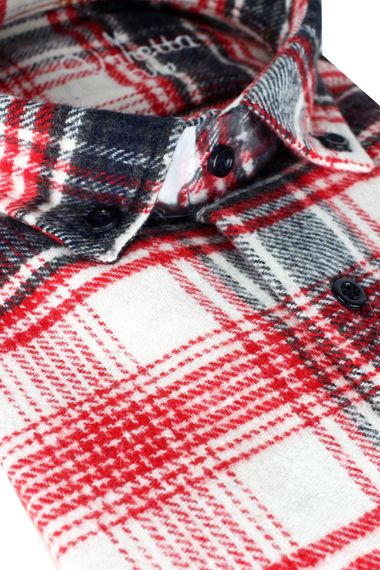 Varetta Men's Red Thick Winter Pocketed Lumberjack Shirt - photo 4