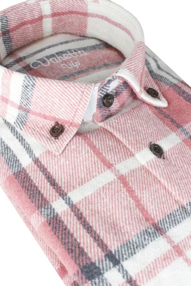 Varetta Men's Pink Thick Winter Pocketed Lumberjack Shirt - photo 4