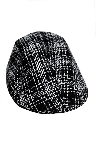 Varetta Men's Cap Winter Black Checkered Plaid Foldable Ear Hat - photo 2