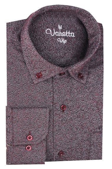 Varetta Men's Plum Sand Winter Classic Cut Collar Buttoned Shirt with Pockets - photo 1