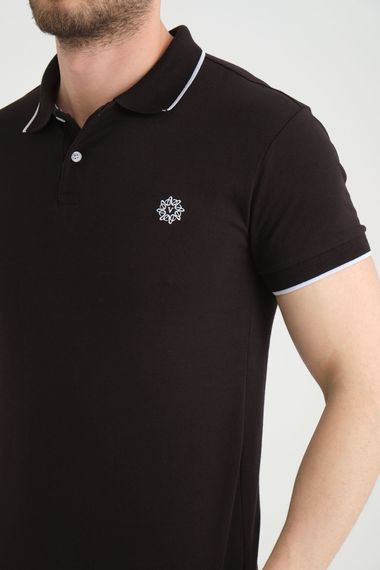 Varetta Erkek Siyah Pamuklu Polo Yaka Kısa Kollu T shirt - photo 4