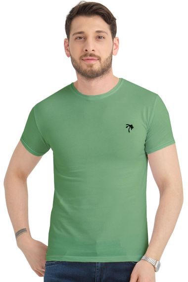 Varetta Erkek Yeşil Bisiklet Yaka Kısa Kollu T shirt