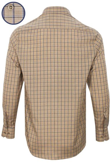 Varetta Men's Brown Checked Long Sleeve Classic Cut Collar Buttoned Shirt - photo 3