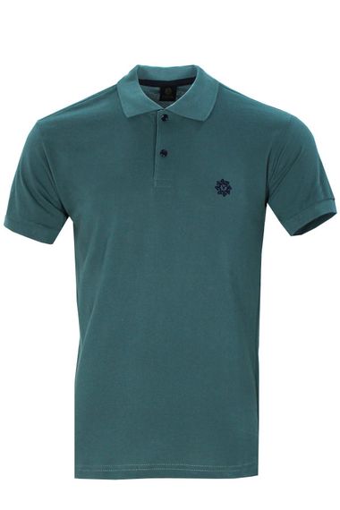 Varetta Men's Turquoise Cotton Polo Collar Short Sleeve T-Shirt for Comfortable and Stylish Summer Wear - photo 1