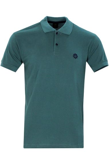 Varetta Men's Turquoise Cotton Polo Collar Short Sleeve T-Shirt for Comfortable and Stylish Summer Wear - photo 3