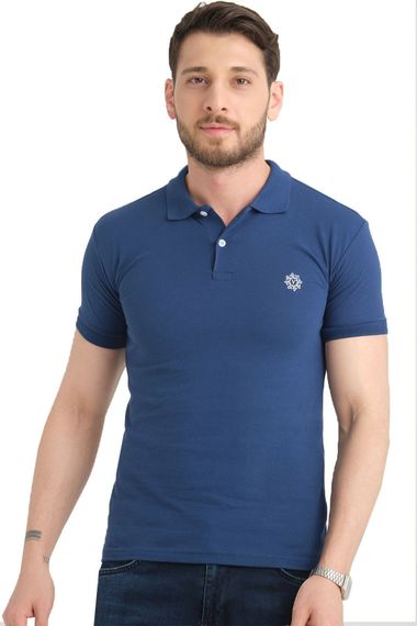 Varetta Men's Navy Cotton Short Sleeve Polo T-Shirt for a Stylish and Comfortable Summer Look - photo 1