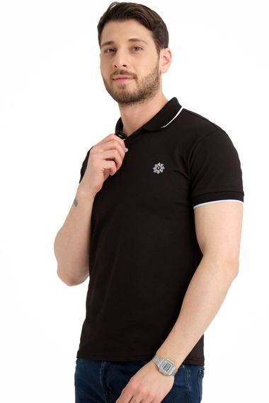 Varetta Men's Black Cotton Short Sleeve Polo T-Shirt for Cool and Stylish Summer Wear - photo 2