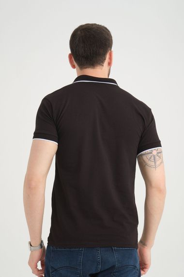 Varetta Men's Black Cotton Short Sleeve Polo T-Shirt for Cool and Stylish Summer Wear - photo 3