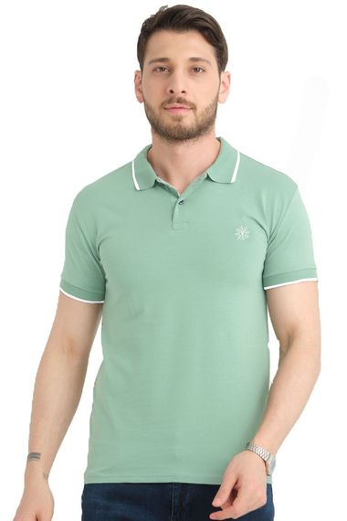 Varetta Men's Green Cotton Short Sleeve Polo T-Shirt for Stylish Summer Comfort