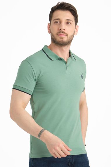 Varetta Men's Sea Green Cotton Short Sleeve Polo T-Shirt for Comfortable and Stylish Summer Wear - photo 1