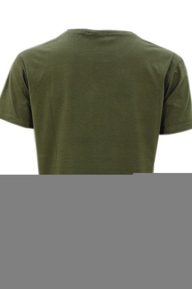 Erkek Yeşil Büyük Beden Kısa Kollu Likralı Regular Kesim Erkek T-Shirt - fotoğraf 3