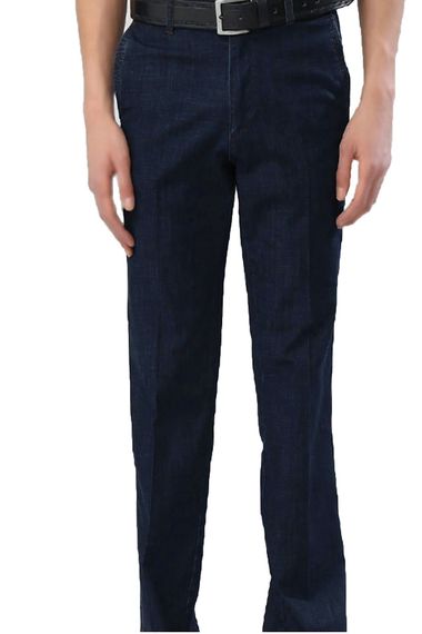 Varetta Men's Dark Navy Blue Summer Tensel Jeans with Side Pockets - photo 1