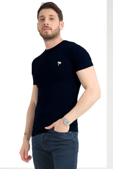 Varetta Men's Black Crew Neck Short Sleeve T-Shirt for Modern Comfort and Style, Durable Fabric, Available in Various Sizes