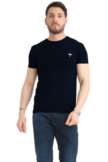 Varetta Men's Black Crew Neck Short Sleeve T-Shirt for Modern Comfort and Style, Durable Fabric, Available in Various Sizes