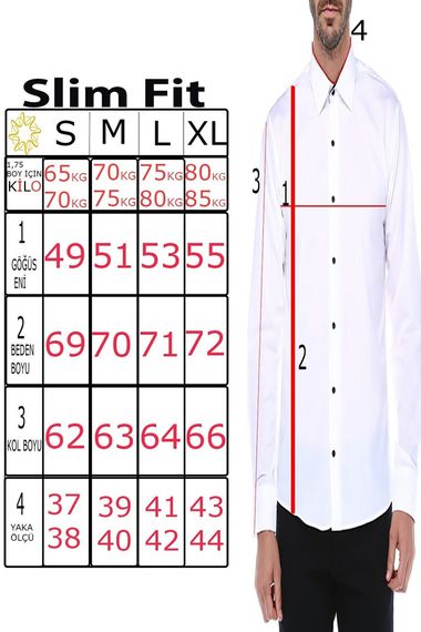 Erkek Slim Fit Mavi Kırmızı Desenli Uzun Kollu Gömlek - fotoğraf 4