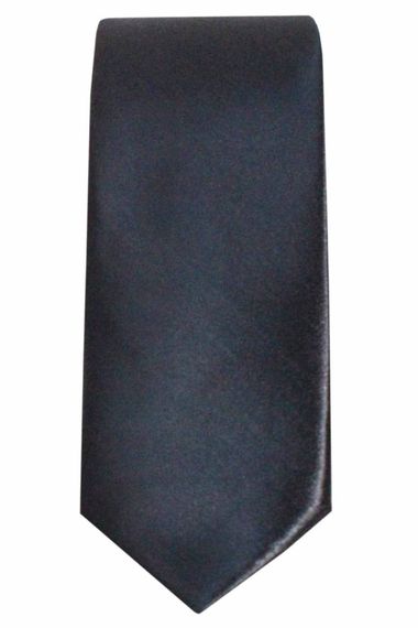 ربطة عنق رجالية مستقيمة من الساتان بلون مدخن