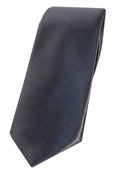 ربطة عنق رجالية مستقيمة من الساتان بلون مدخن