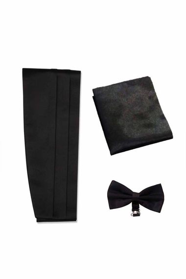 مجموعة وشاح العريس الأسود للرجال