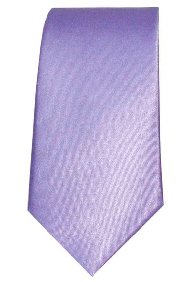 Men's Lilac Wide Cut Satin Plain Handkerchief Tie