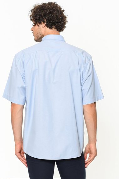 Varetta Men's Light Blue Short Sleeve Classic Cut Collar Buttoned Shirt - photo 4