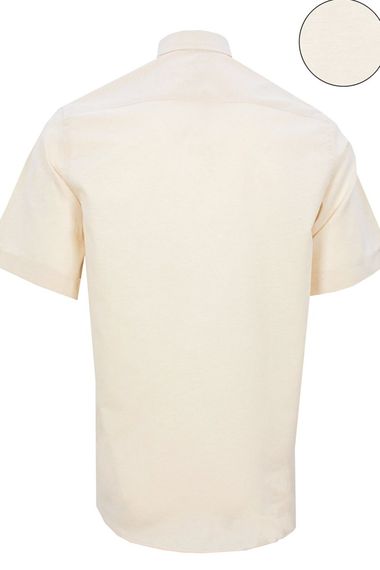 Varetta Men's Taba Short Sleeve Classic Cut Collar Buttoned Cotton Satin Shirt - photo 3