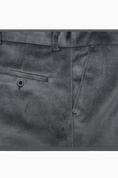 Varetta Men's Smoked Winter Velvet Slim Fit Pocket Classic Cut Trousers - photo 4