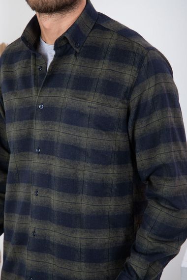 قميص Varetta رجالي شتوي أخضر بأكمام طويلة وجيب كلاسيكي - صورة 4