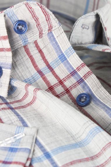 Varetta Erkek Gri Büyük Beden Kısa Kollu Gömlek - fotoğraf 2