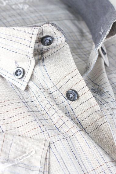 Чоловіча сіра сорочка короткий рукав великих розмірів Varetta, якісна бавовна, комфортна посадка, стильний дизайн, ідеальна для спекотних днів - фото 3