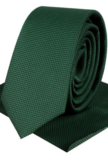 Varetta Erkek Yeşil Slim Kesim Mendilli Kravat