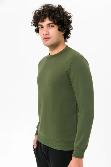 O Neck Regular Fit Plain Sweatshirt - photo 5