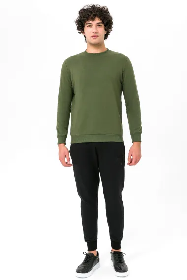 O Neck Regular Fit Plain Sweatshirt - photo 4